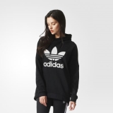 L63h1833 - Adidas Over the Head Basketball Hoodie Black - Women - Clothing